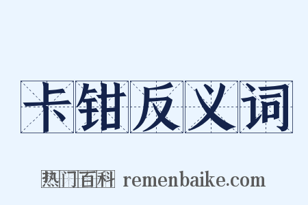 卡钳反义词是什么意思的图片
